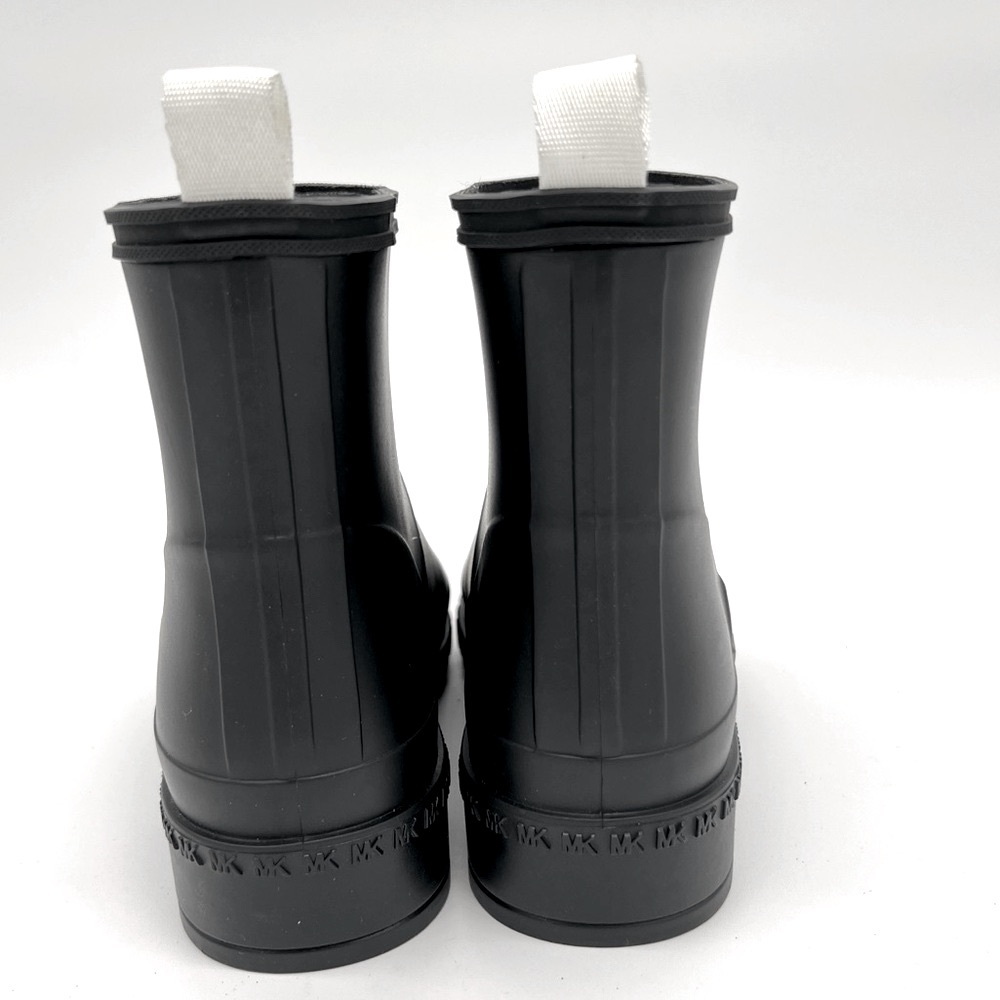 Michael Kors Black Ankle Rain Bootie Rubber Boots 6 NWT - Picture 8 of 11